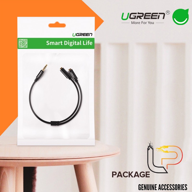 Cáp Chia Cổng Âm Thanh 3.5mm 1 Ra 2 Ugreen 20816