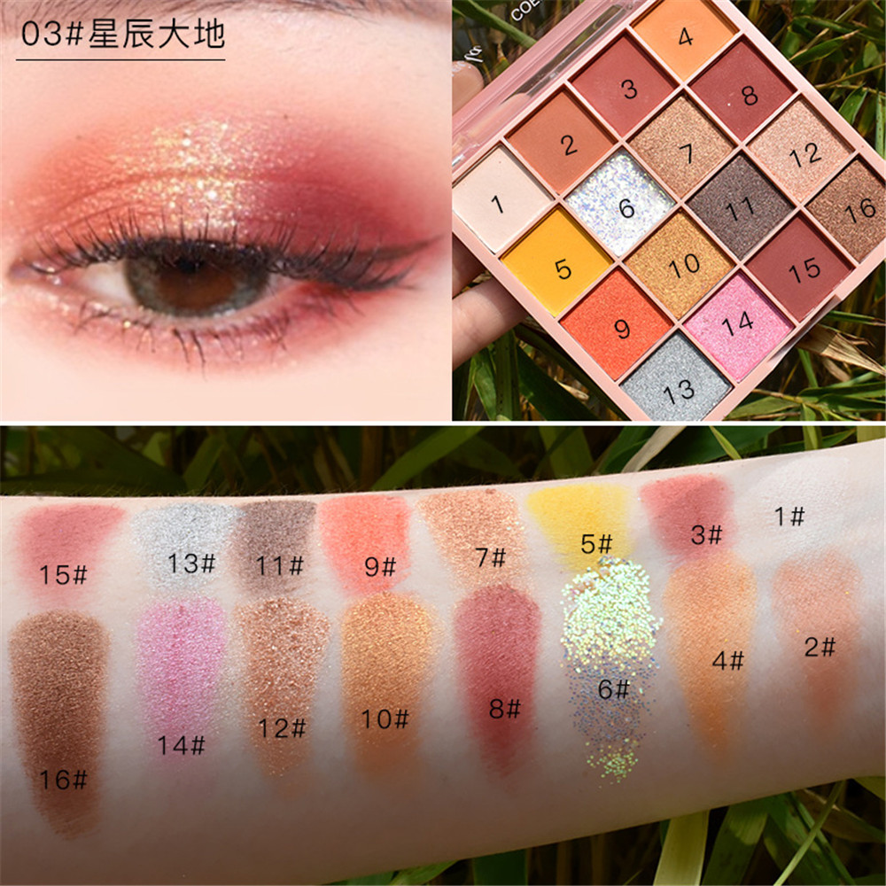 Bảng Phấn Mắt 16 Màu Sắc Hiệu Ứng Lì / Ánh Nhũ Dành Cho Người Mới Bắt Đầu | BigBuy360 - bigbuy360.vn