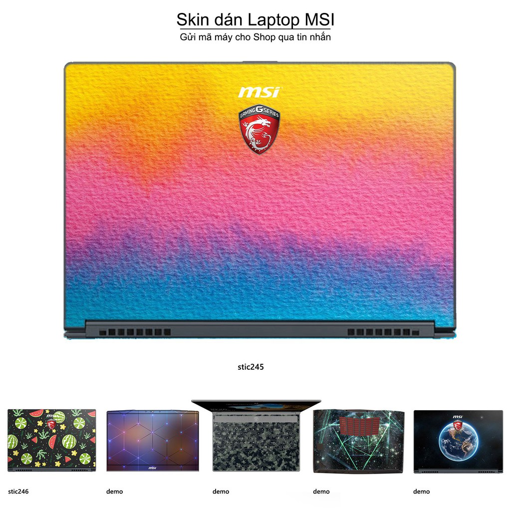 Skin dán Laptop MSI in hình Hoa văn sticker _nhiều mẫu 40 (inbox mã máy cho Shop)
