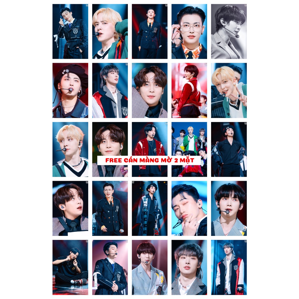 Lomo card 25 ảnh nhóm ATEEZ - The Real sân khấu Inkigayo