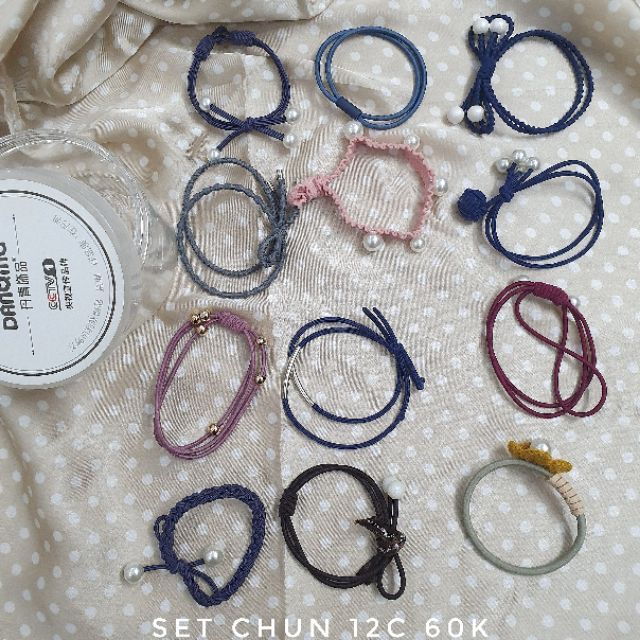 Set 12 chun buộc tóc