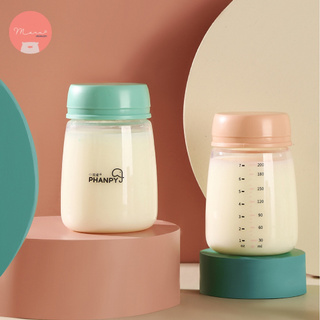 [Có sẵn] Bộ 3 bình đựng sữa 200ml nhựa PP (màu xanh) | PHANPY