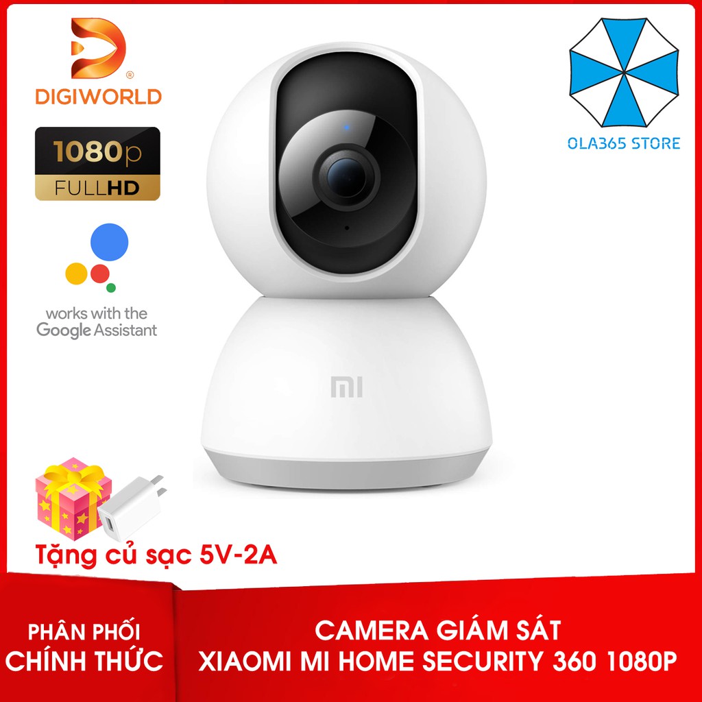 [Bản Quốc tế] Camera Giám Sát Xiaomi Mi Home Security 360° 1080P + Tặng củ sạc