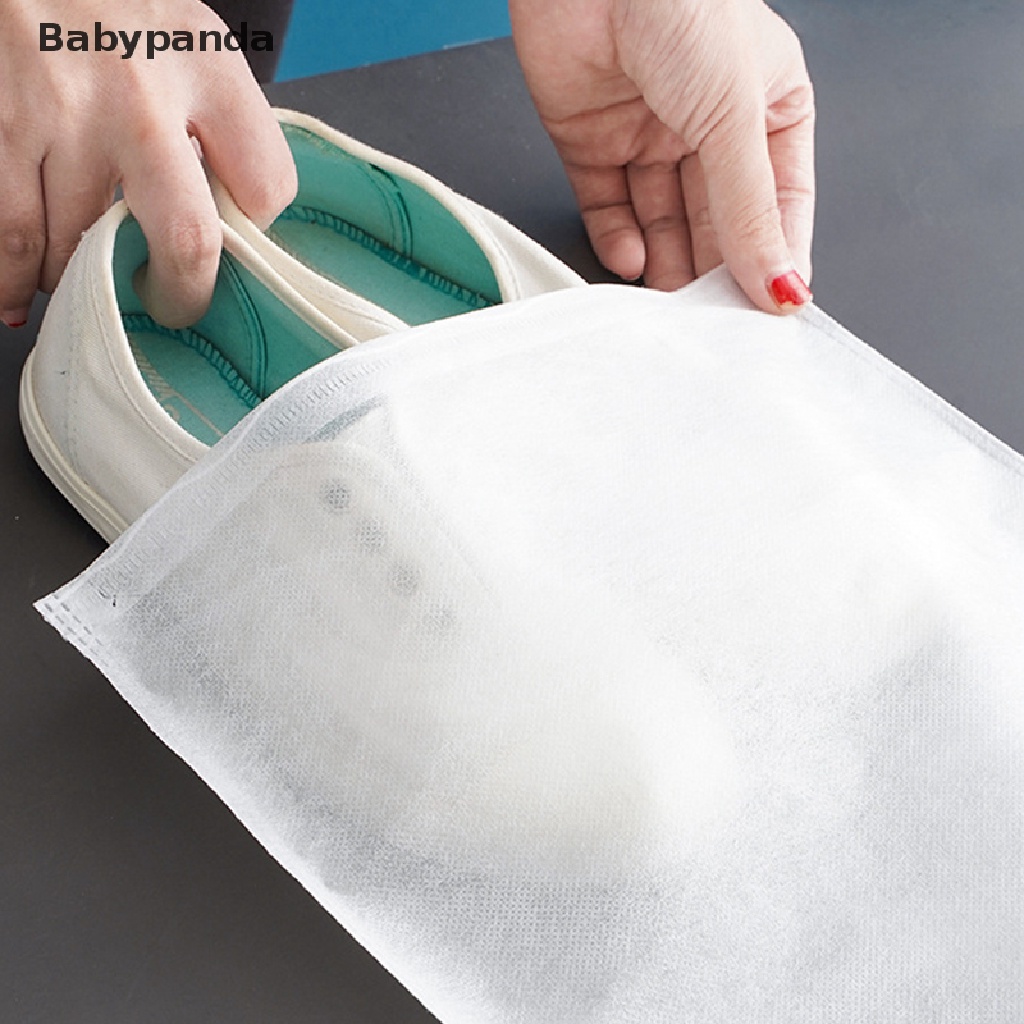 Bộ 10 Túi Dây Rút Đựng Giày Chống Bụi Bẩn / Trong Suốt Bằng Vải Không Dệt