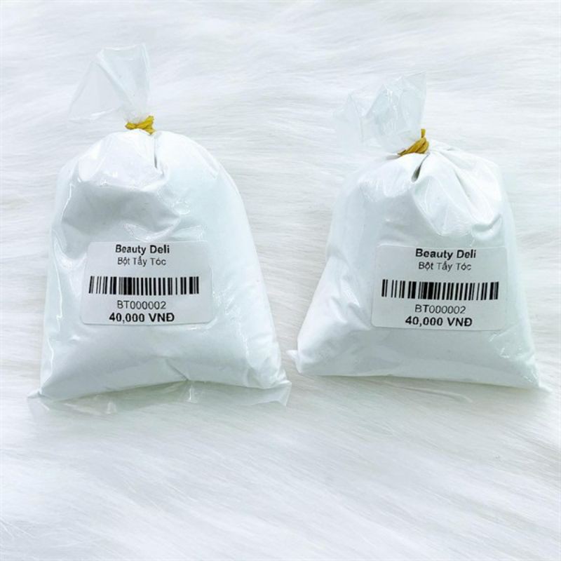 Bột tẩy tóc mịn loại tốt màu trắng.