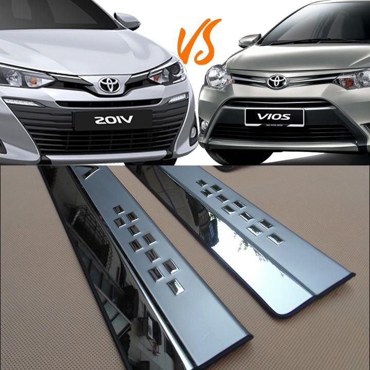 Nẹp ốp chân Vios 2014-2019 - Bảo vệ ốp cửa ngoài inox 304
