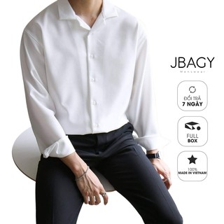 Áo sơ mi nam form rộng COVE cổ vest Hàn Quốc vải lụa lạnh mềm mại thương hiệu JBAGY - JBS06
