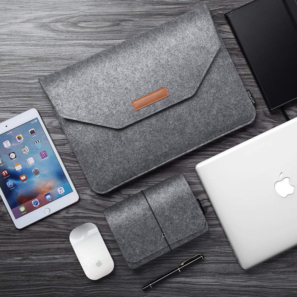 Túi da đựng laptop và các phụ kiện nhỏ tiện dụng kèm phụ kiện | BigBuy360 - bigbuy360.vn