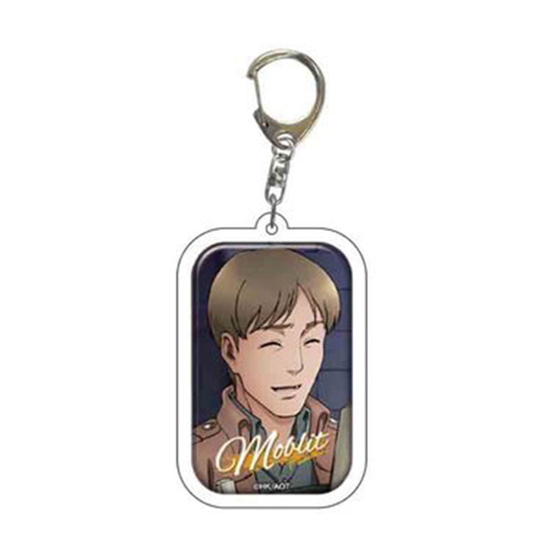 Attack On Titan Characters Keychain Cartoon Print Acrylic Key Ring Holder Bag Charm Classic Anime Jewelry Teens Gift