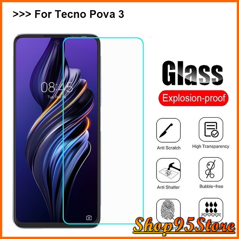 Kính Cường Lực Bảo Vệ Màn Hình cho Tecno Pova 3 Pova 2 Pova 4 4 pro Pova Neo trong suốt