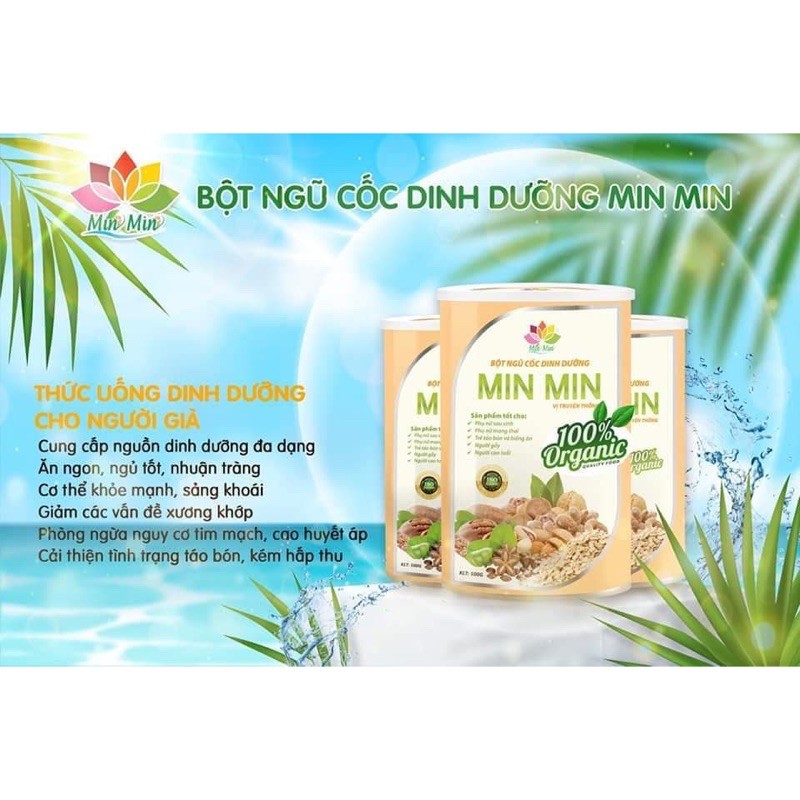 CHÍNH HÃNG Ngũ Cốc Lợi Sữa Min Min - Mẫu mới 29 loại Hạt, Bột Ngũ Cốc Min Min (500GAM), dành cho mẹ bầu và mẹ nuôi con b