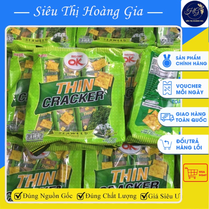 🧀🧀 BÁNH QUY OK Thin Cracker Lát vuông mỏng Thailand