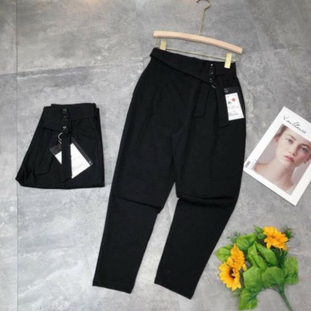 Quần baggy nữ cạp lệch 3 khuy | BigBuy360 - bigbuy360.vn