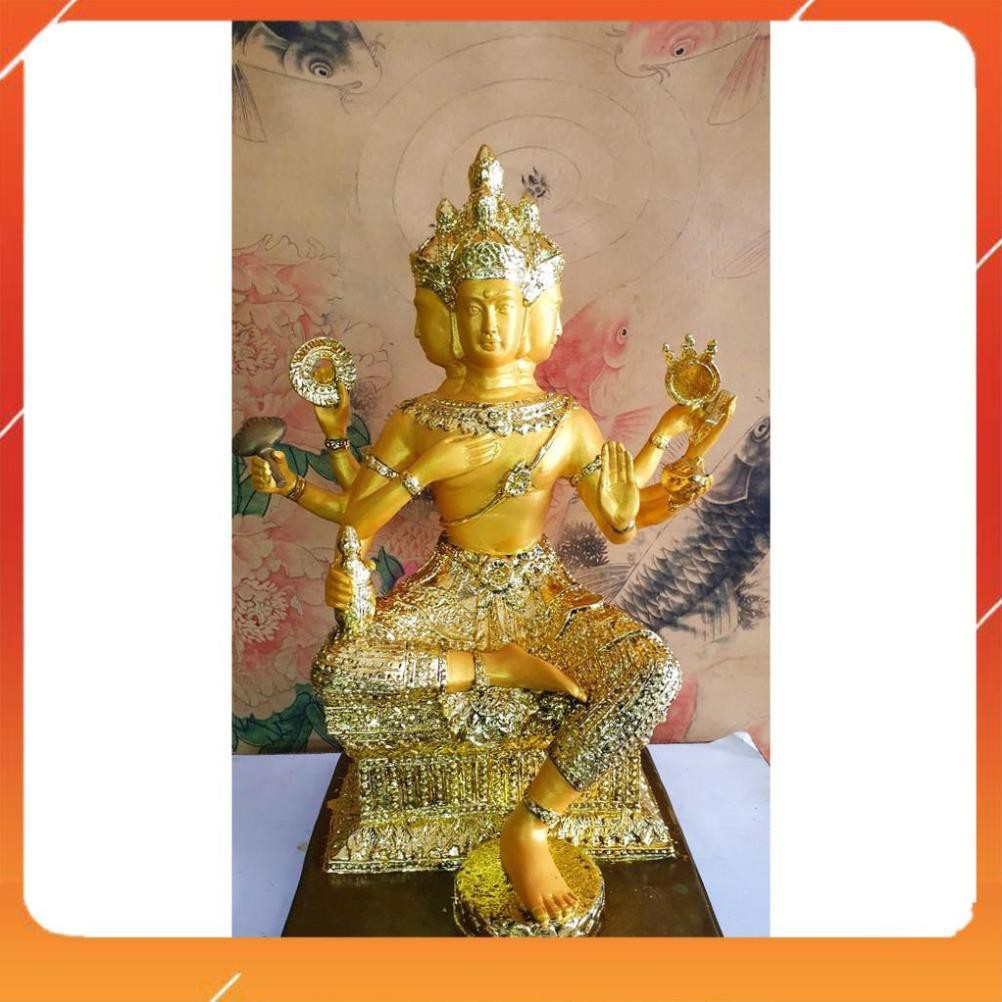 Phạm Thiên 36Cm Dát Vàng   Tượng Phật