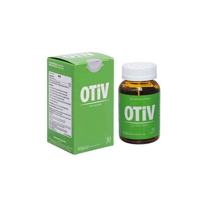 Otiv Bổ não hộp 30 viên dưỡng não - Có tem tích điểm - Tuần hoàn não từ thảo dược, hoạt huyết dưỡng não