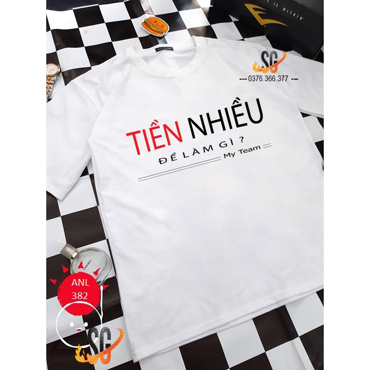 Áo nhóm nam nữ Áo thun cổ tròn tay ngắn unisex cặp đôi Thun cotton dày dặn Mẫu ngẫu nhiên ANN