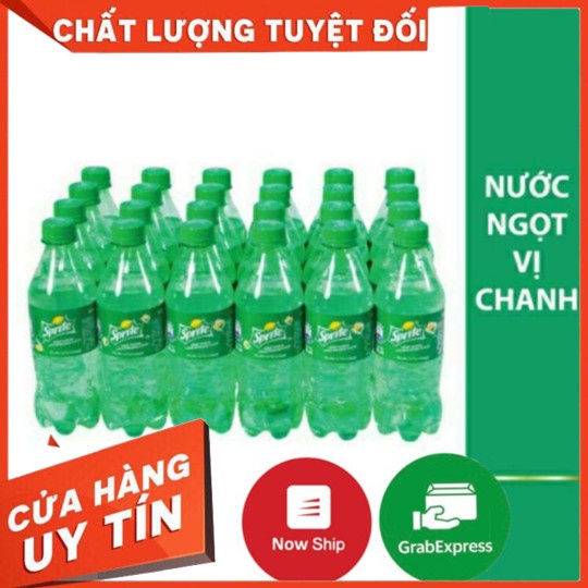 Thùng 24 chai nước ngọt Sprite hương chanh 390ml - Sảng khoái vị chanh - Món ngon hơn khi có Sprite
