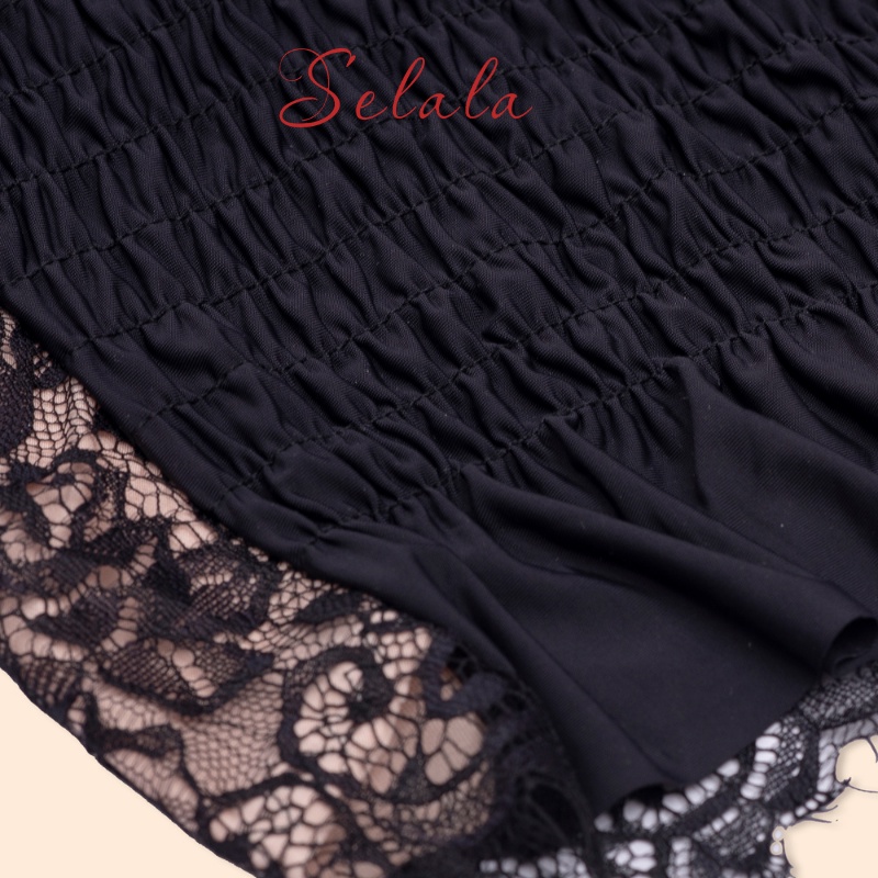 Áo 2 Dây Selala Phối Ren Dáng Dài Siêu Ôm Sexy Quyến Rũ V02