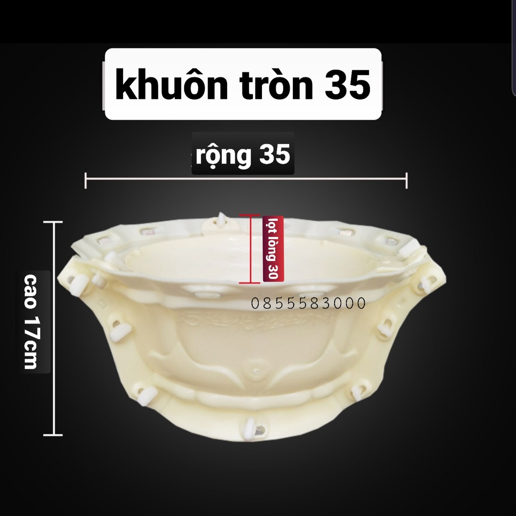 khuôn đúc chậu cảnh bát sen 35 [khuôn ABS siêu bền] khuôn có lòng trong dễ dàng sử dụng cho người mới bắt đầu