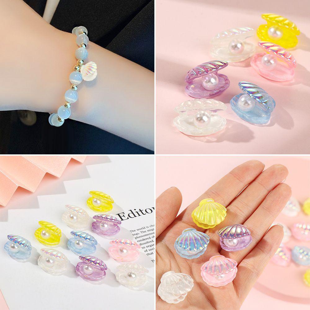 ROSE Bộ 10 / 10 Vỏ Sò Nhựa Lấp Lánh