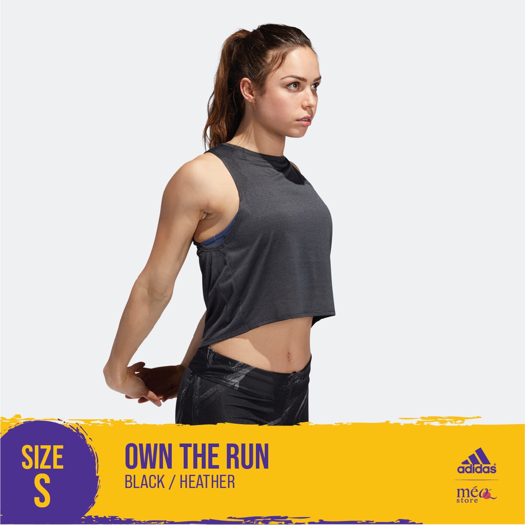 [Auth] Áo thể thao nữ ba lỗ Adidas Own the Run màu xám