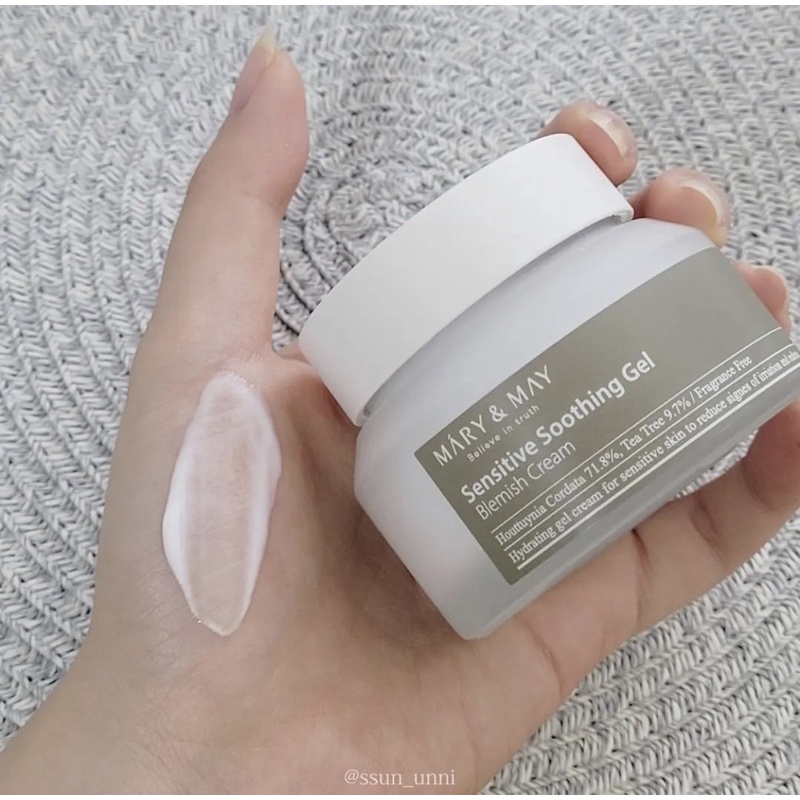 Kem dưỡng da dầu mụn Mary & May Sesitive Soothing Gel Blemish cream 70g