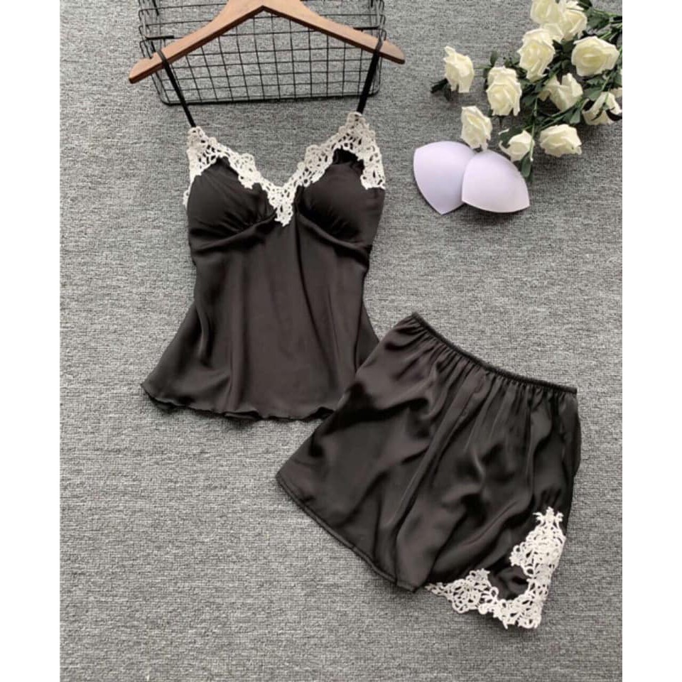 bộ 2 dây lụa phối ren