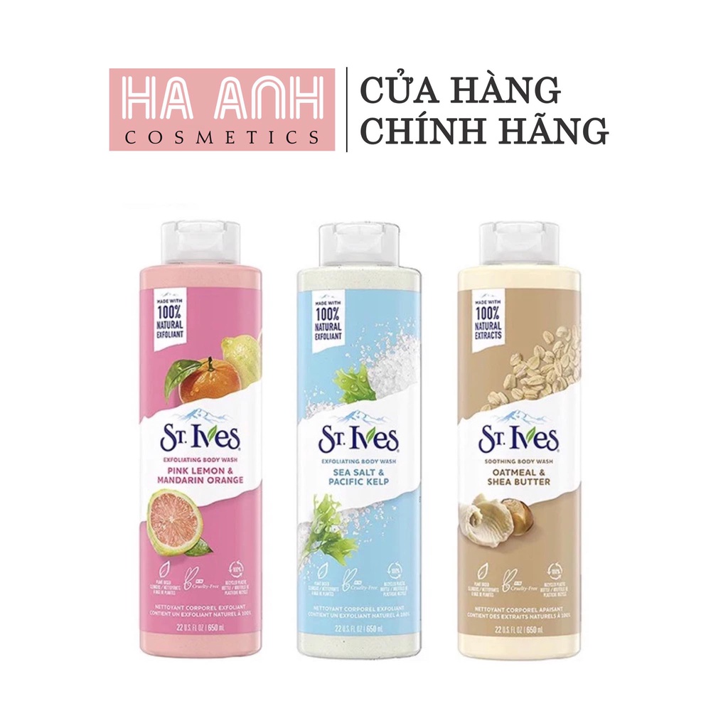 Sữa Tắm ST.Ives Body Wash 650ml mẫu mới