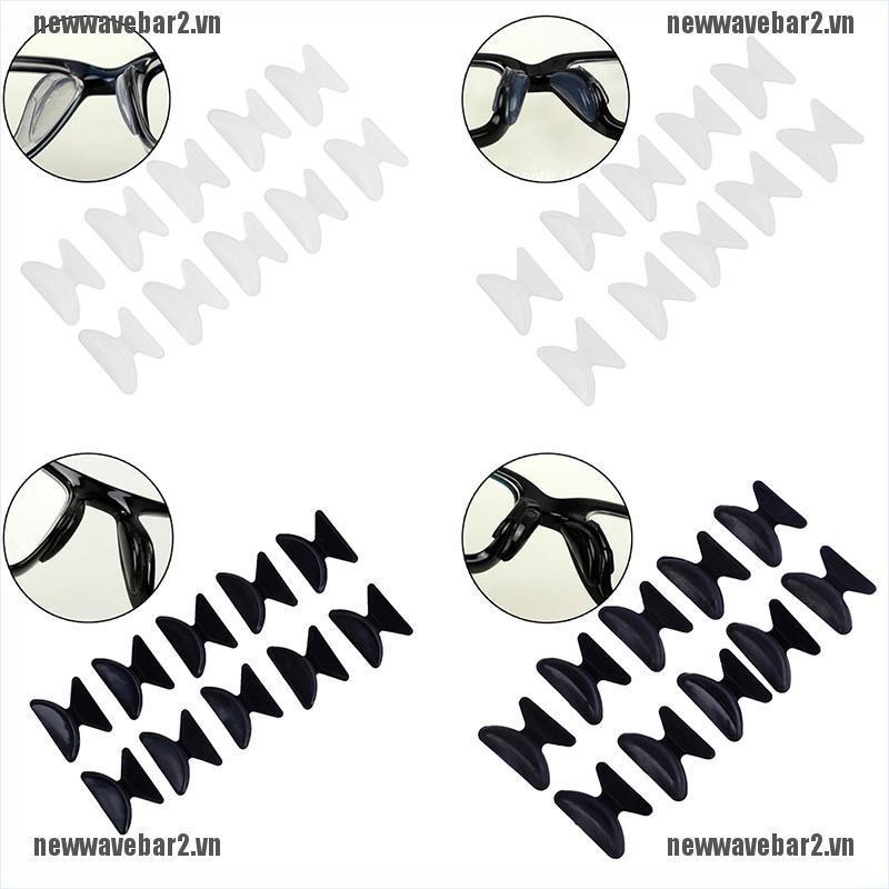 {new2} 5Pairs Glasses Eyeglass Sunglass Spectacles Anti-Slip Silicone Stick On Nose Pad{wave}