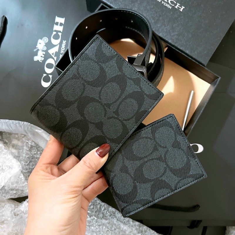 Set ví kèm thắt lưng full box