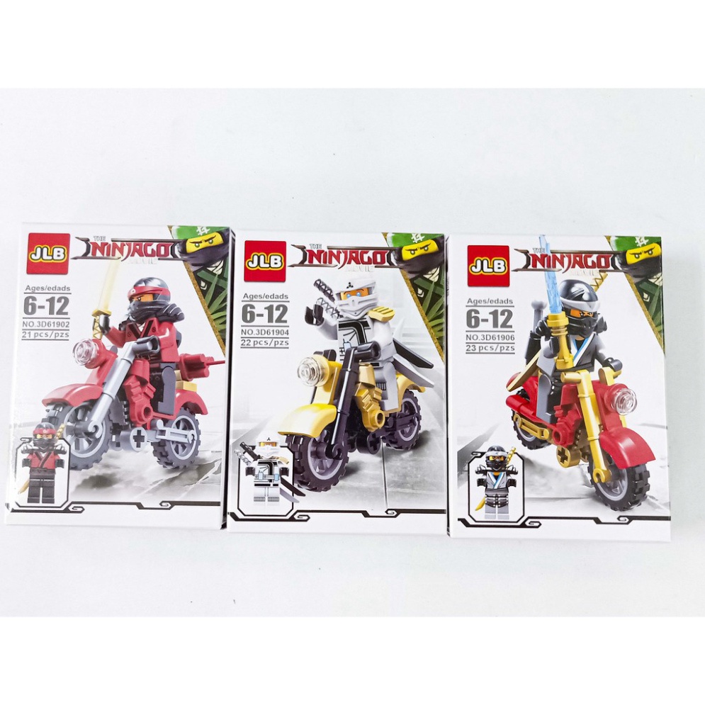Lego Ninja đi xe moto Lego Khủng Long Lắp Ráp Xếp Hình Hộp Lego Noxe Knight