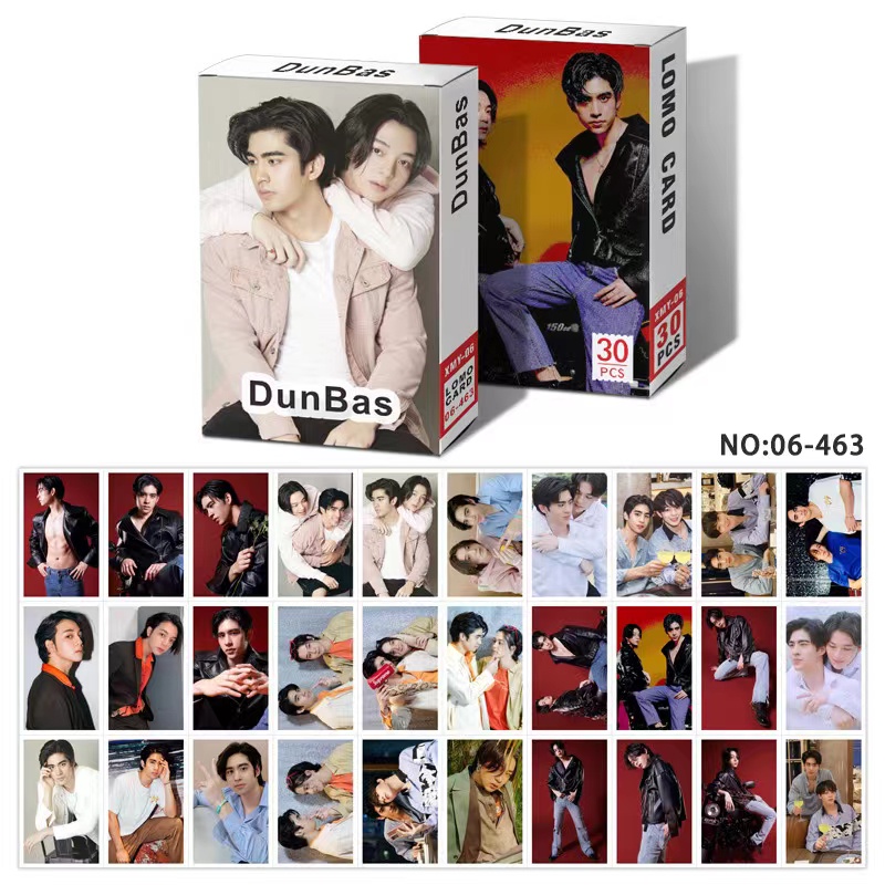 Hộp 30 Tấm Thẻ Hình Diễn Viên Thái BL KaoUp Ohm Pawat Bounprem Boompeak Chap DunBas