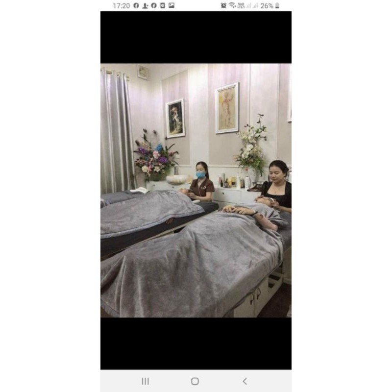 Chăn muji lông tuyết cho spa