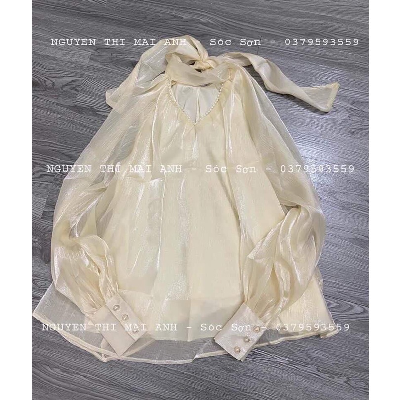 Áo sơ mi tơ đũi tay phồng siêu hót. Đủ màu cho chị em chon Xanh, Hồng, Trắng, Be, Nâu. ZADOLA FASHION