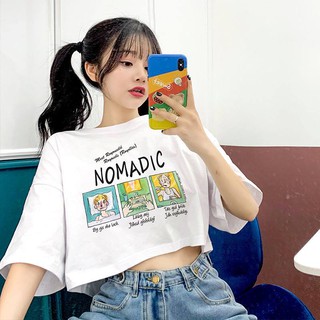 Áo Croptop form rộng BAB ulzzang