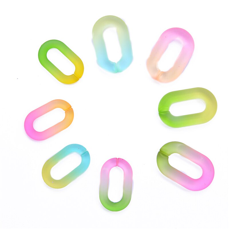 Set 10 Dây Xích Mở Bằng Acrylic Trong Suốt Dùng Làm Đồ Trang Sức Diy