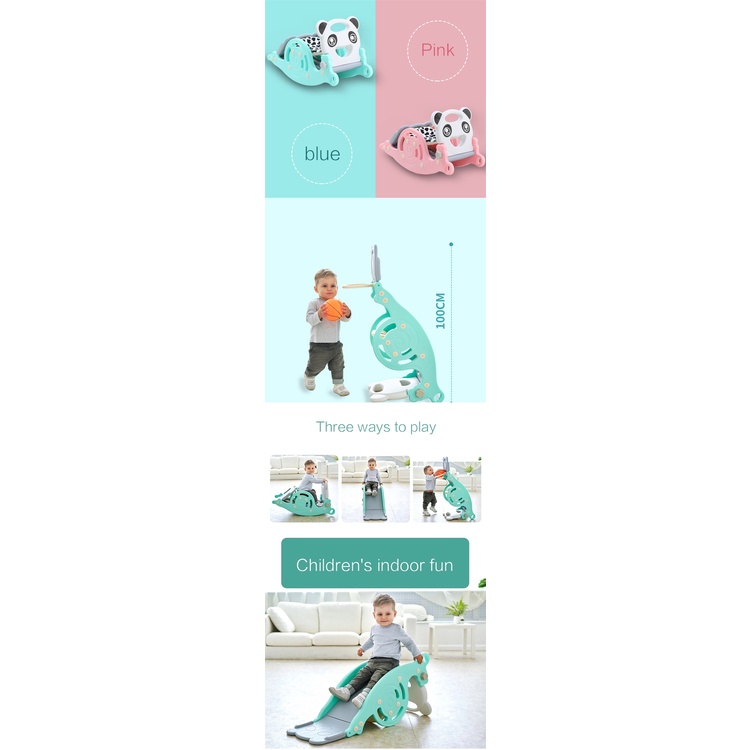 Cầu trượt kiêm ghế ngồi bập bênh cho bé