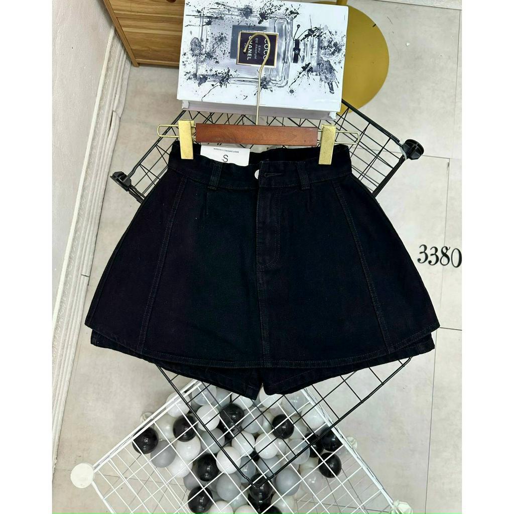 Chân váy jeans bò xòe ngắn 2 lớp M3380