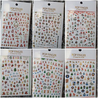 Sticker Noel, Bông Tuyết Mới Trang Trí Móng Nail Nghệ Thuật Mùa Giáng Sinh