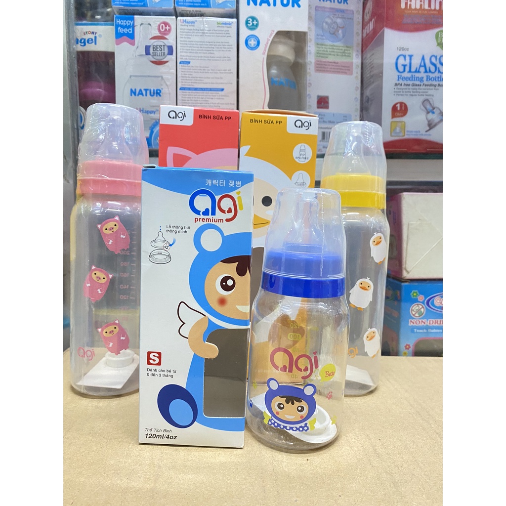 Bình sữa Agi Cổ Nhỏ  Bình 60ml - 140ml-250ml