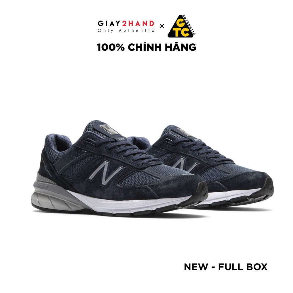 (AUTHENTIC 100%) Giày Sneaker Thể Thao Auth New Balance 990v5 Made In USA 'Navy' M990NV5 Chính Hãng 100%