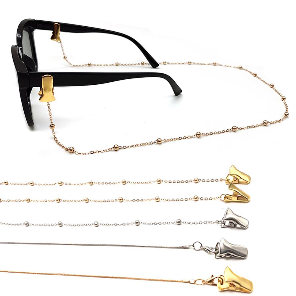 IVORY Dây Chuỗi Giữ Kính Đeo Mắt Xỏ Hạt Kim Loại Dành Cho Nam Nữ