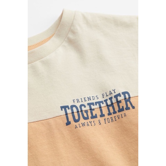 Áo phông cộc tay bé lớn HM auth 18m-10y