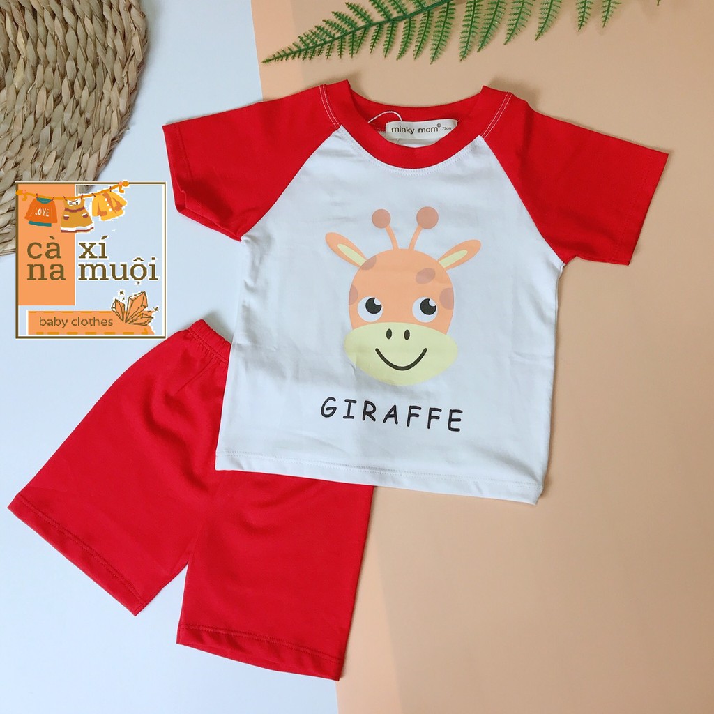 Bộ Minky Mom COTTONSHIP NHANH[XEM TRƯỚC KHI THANH TOÁN]Hàng Chuẩn Cao Cấp Ngắn Tay Họa Tiết Dể Thương Cho Bé