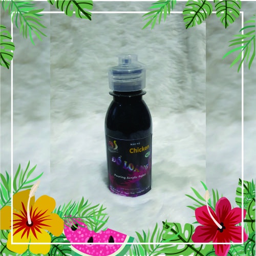 Màu Đổ Loang Chicken 5D Chai 100ml DIY Đổ Màu Acrylic Tượng Gấu Bearbrick, Tập Vẽ Tranh Độc Đáo