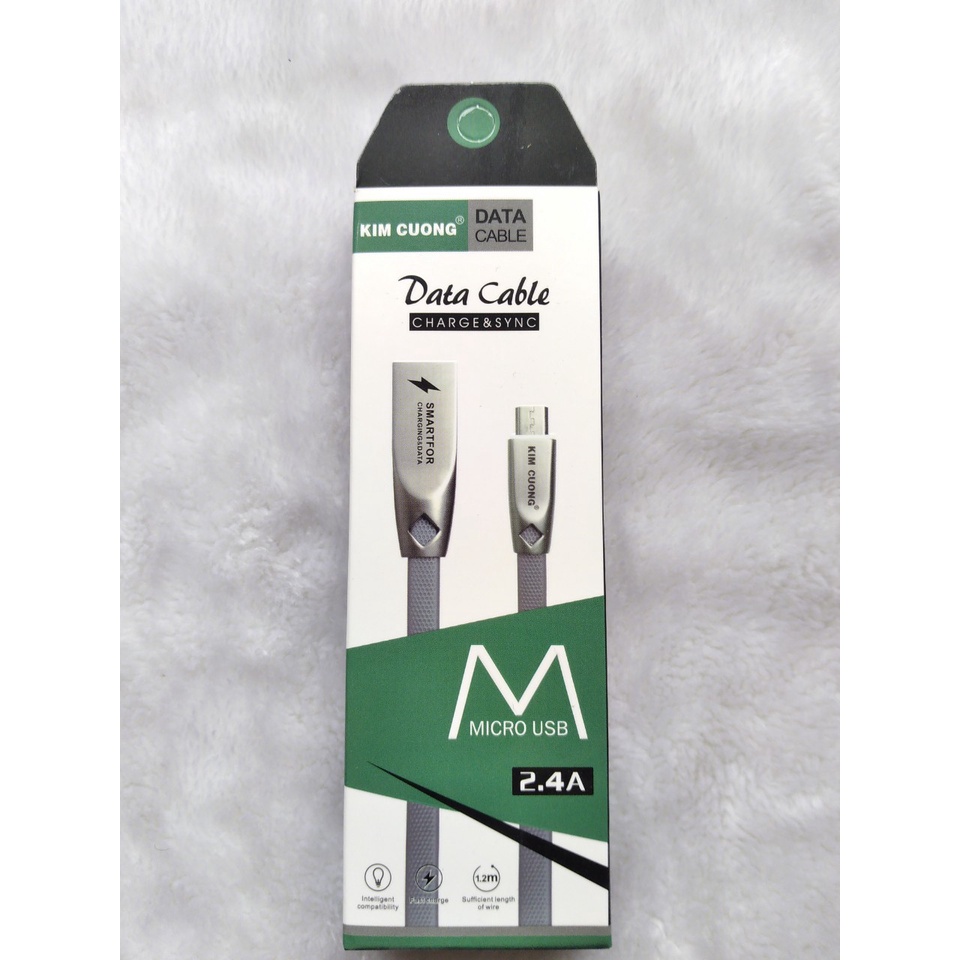 Dây Cáp Sạc IP Micro USB Kim cương Sạc Nhanh s36 2.4A QC3.0 Cho  Android