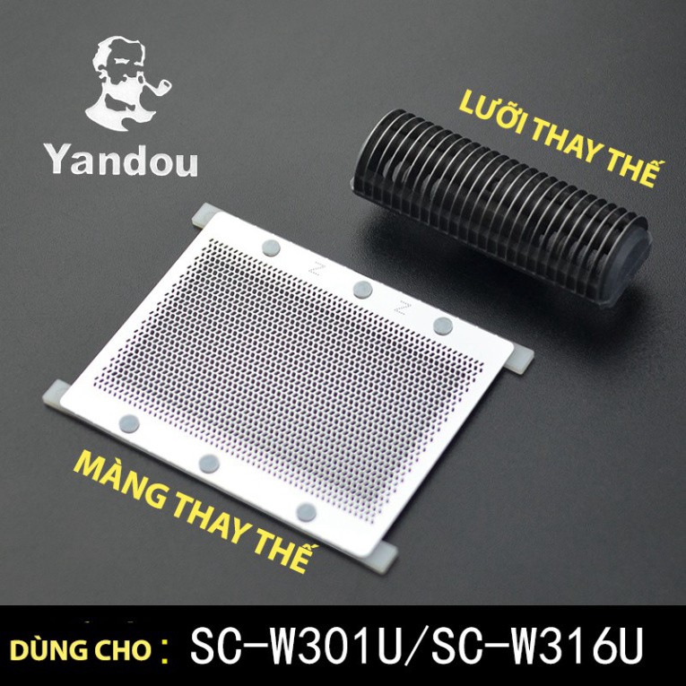 [CHỈ 3 NGÀY GIẢM GIÁ]ivn123 Máy Cạo Râu Sạc Điện YANDOU SC-W316U Gold Mạnh Mẽ Tiện Dụng Phong Cách FULLBOX