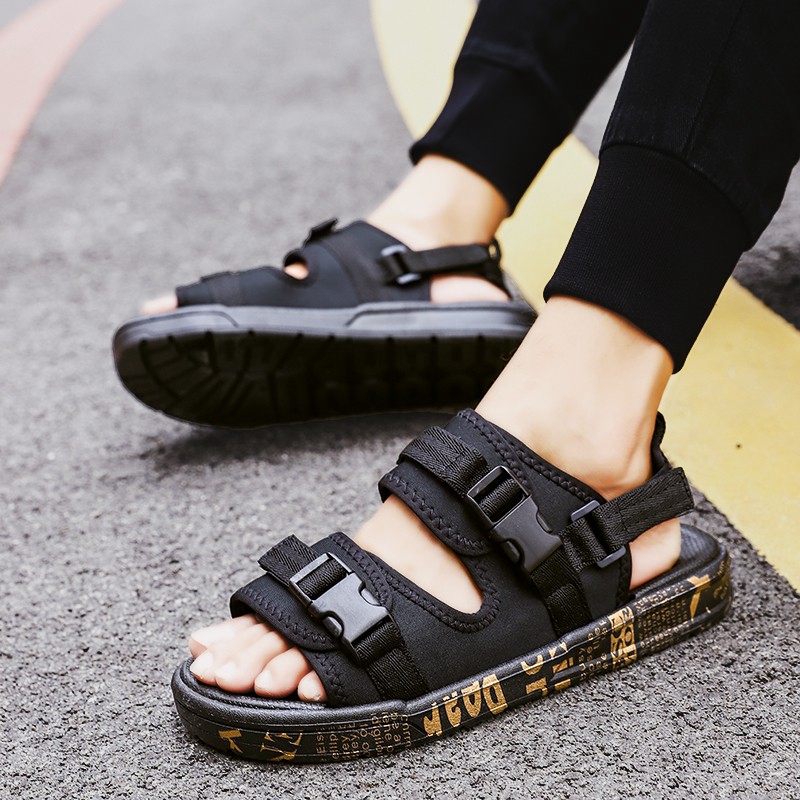 Giày xăng đan đế bằng thiết kế trẻ trung thời trang unisex