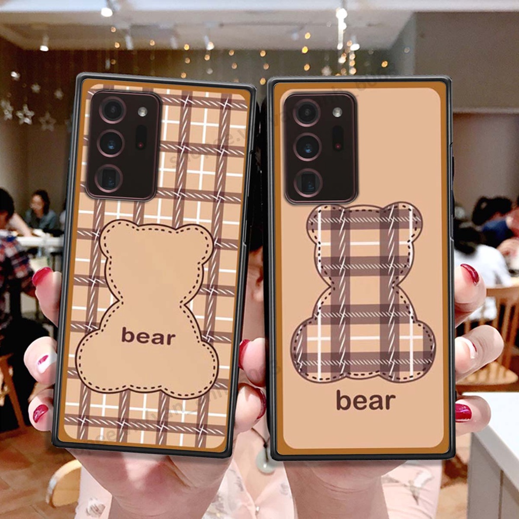 Ốp lưng Samsung Note 20 Ultra ốp điện thoại LineBear, bé tóc xù, hoa siêu đẹp