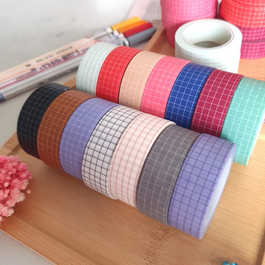 Cuộn grid washi tape dài 10m